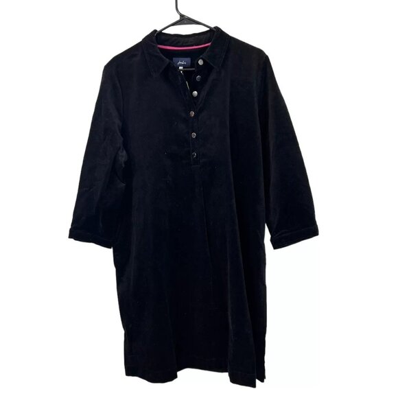 NWT Womens Size 8 or 10 Joules Black Stella Corduroy Tunic Popover Mini Dress - Picture 6 of 7